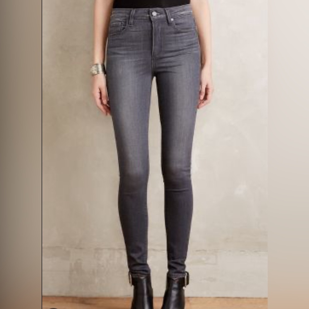 PAIGE High Rise Margot Ultra Skinny Luna Gray Jeans